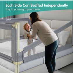 Adjustable toddler bed rails
