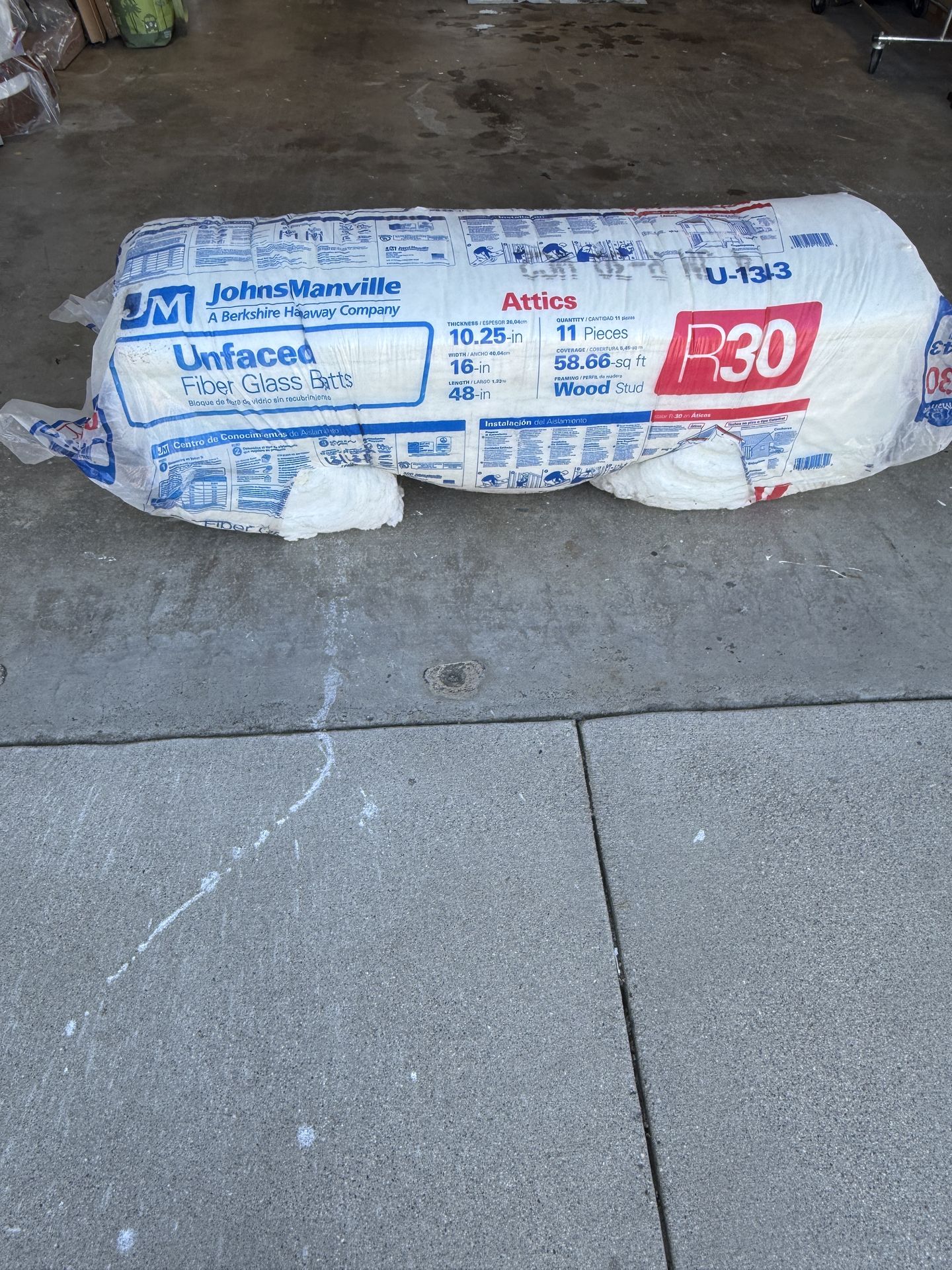 Unfaced fiber glass batts