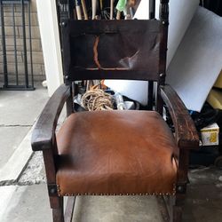 Chair 19th Century Spanish Colonial Leather