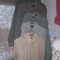 Assorted Mens Button Down Dress Shirts Sizes M-L