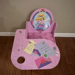 Disney princess chair online desk with storage bin