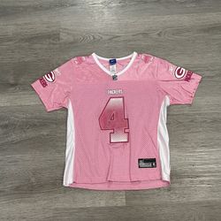 Vintage nfl Reebok Green Bay packers breast cancer anniversary Brett favre women's jersey