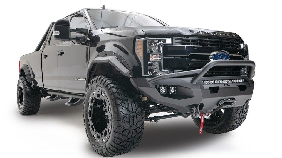 Fab Fours 2017 - 2019 F250 F350 Super Duty Matrix Front Bumper With Winch Mount