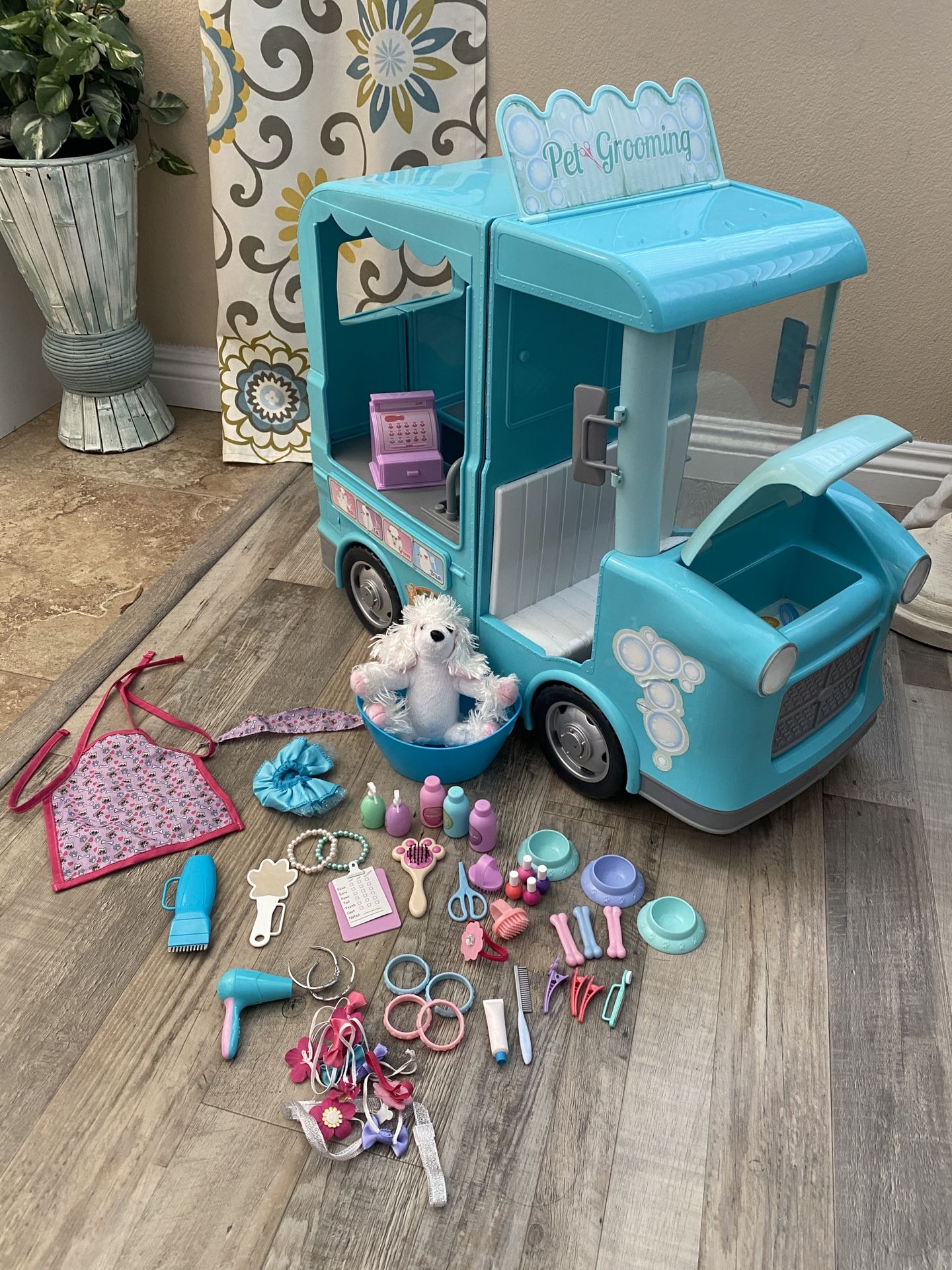 MY LIFE AS Vehicle PET GROOMING TRUCK + Accessories For 18" DOLLS