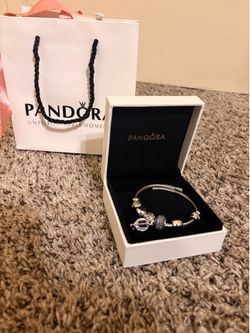 Sterling Pandora Bracelet with charms