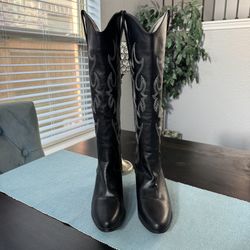 Black Western Cowboy Boots size 39
