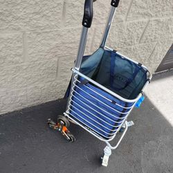 TUOMAN Shopping Cart Portable Utility Folding Trolley Stair Climbing Cart Triangle