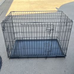 Double Door Collapsible Wire Dog Crate