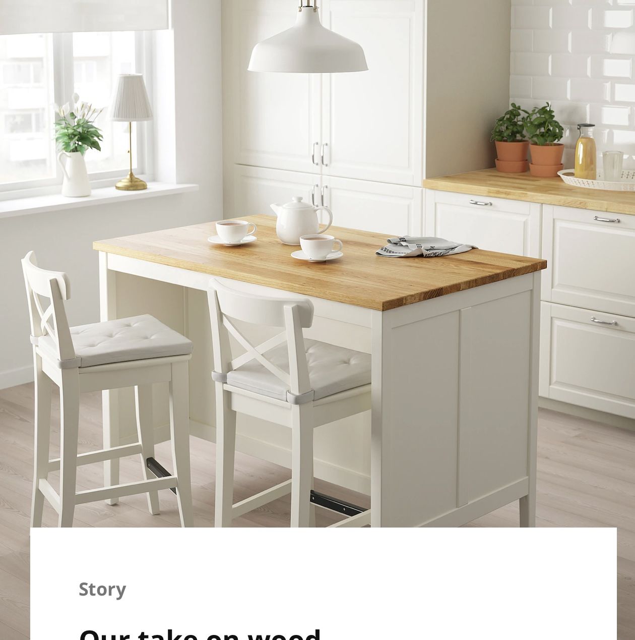 IKEA Kitchen Island Torniviken with Chairs $400