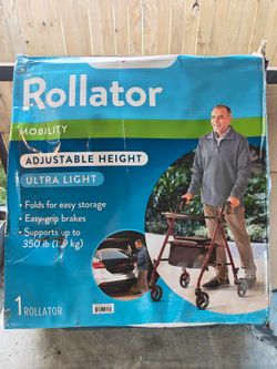 Rollator mobility adjustable height walking chair