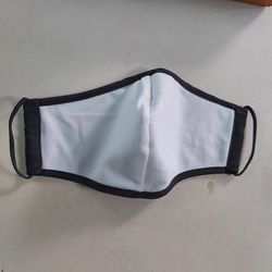 Quality Adult Cotton Knit 100% Face Mask Best Handmade Washable Reusable 2 plying black and white color.