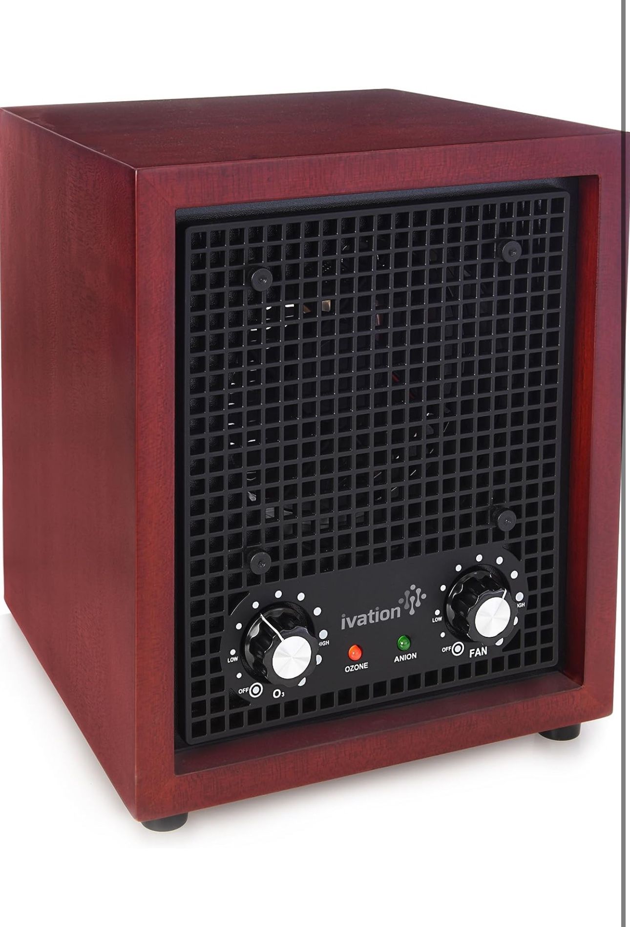 Ivation Ozone Generator Air Purifier, Ionizer & Deodorizer -Purifies Up to 3,500 Sq/Ft -Great for Dust, Pollen, Pets, Smoke & More Cherry