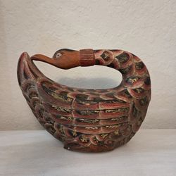 Vintage Hand Carved Wood Duck Goose