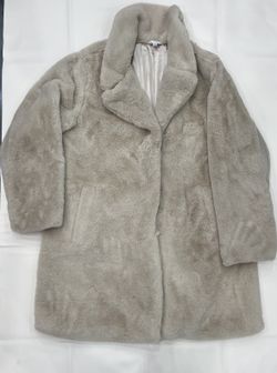 Time and Tru Women's and Plus Full Length Faux Fur Coat - 1xl - Preowned