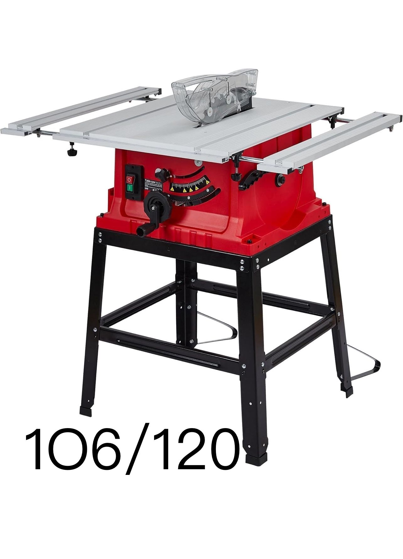 🔥10 Inch Table Saw, Portable Benchtop Table Saw, Stand & Push Stick, Adjustable Blade Height, With Port for Connecting Dust Collector, 90°Cross Cut &