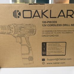 OAKLAR 12V Cordless Drill Set – 100 pcs
