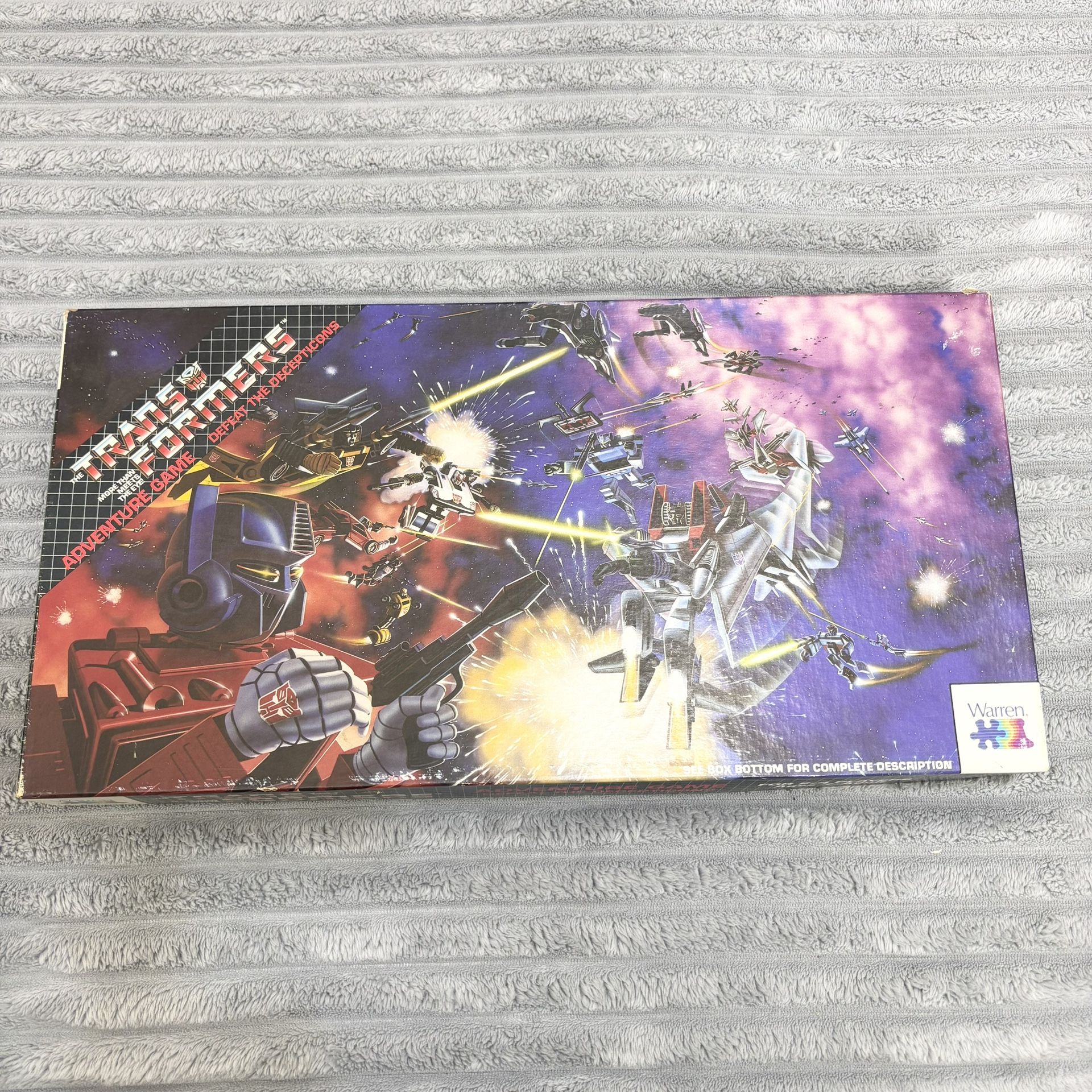 Transformers Defeat The Decepticons Adventure Board Game 1984 Vtg PLEASE READ 