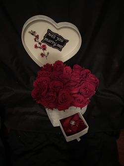 Valentine flower arrangement