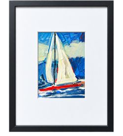 Barbara Galloway Original Sailboat Painting 2006 – Signed, COA – Santa Barbara Artist