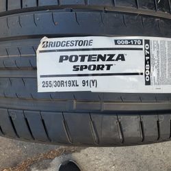 255-30r19  Bridgstone Potenza Brand New Sport Tire