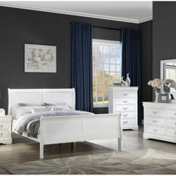 Brand New White Bed Room 5 Pieces $770