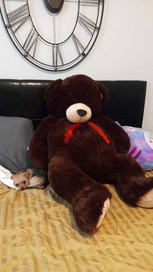 Huge Dark Brown Stuffed Teddy Bear 