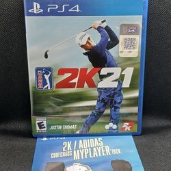 PGA TOUR 2K21 Justin Thomas PS4 Mint 
