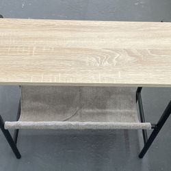 Side/end Table W/ Fabric Storage Basket