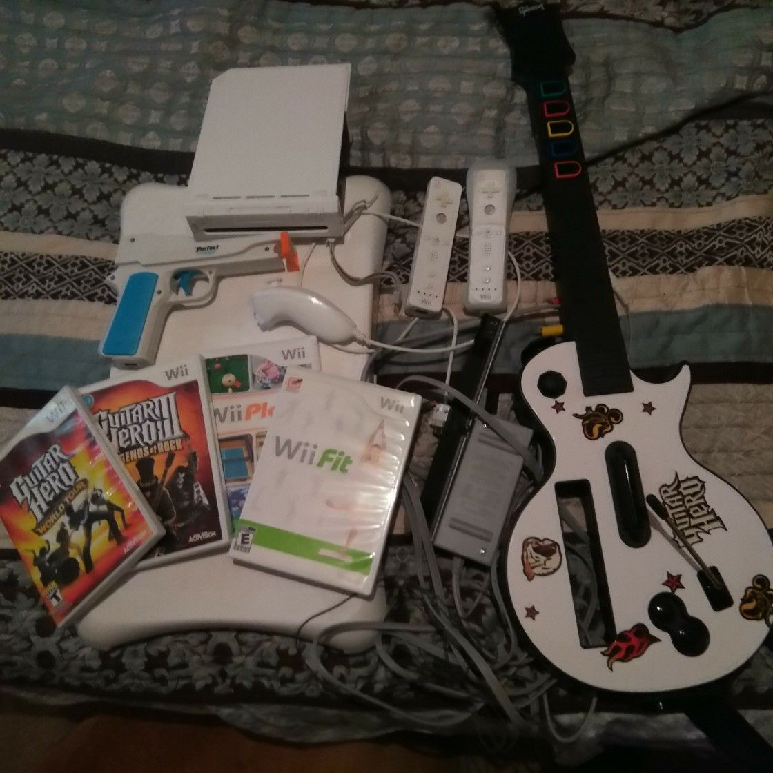 Wii fit and guitar hero