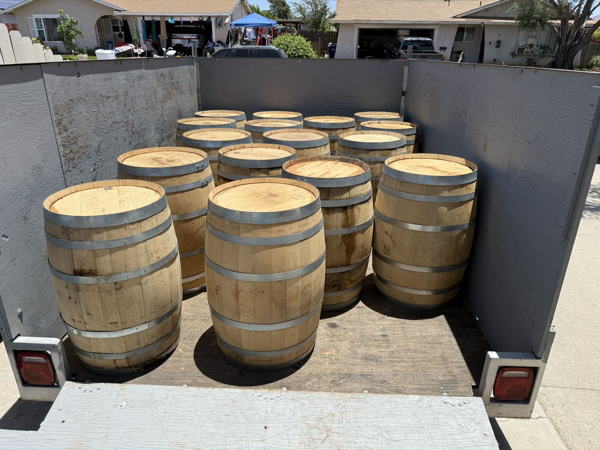 30 Gallon Empty Wine Barrels