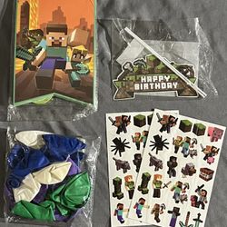 Minecraft Birthday Party Decorations (New)