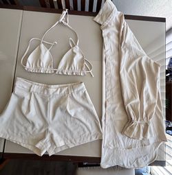 Three beige piece set