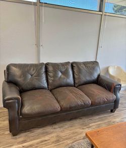 Nice brown leather sofa