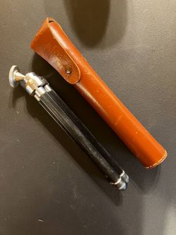 Vintage Ising Bergneustadt Germany Telescoping Tripod & Leather Case