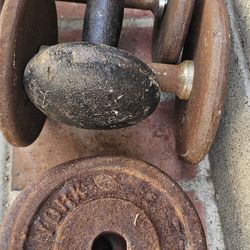 Old rusty weights 55 lb for just $25