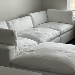 RH cloud sectional + Ottoman 