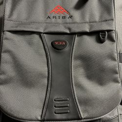 Tumi Messenger Bag Crossbody Gray & Black Expandable W Shoulder Strap
