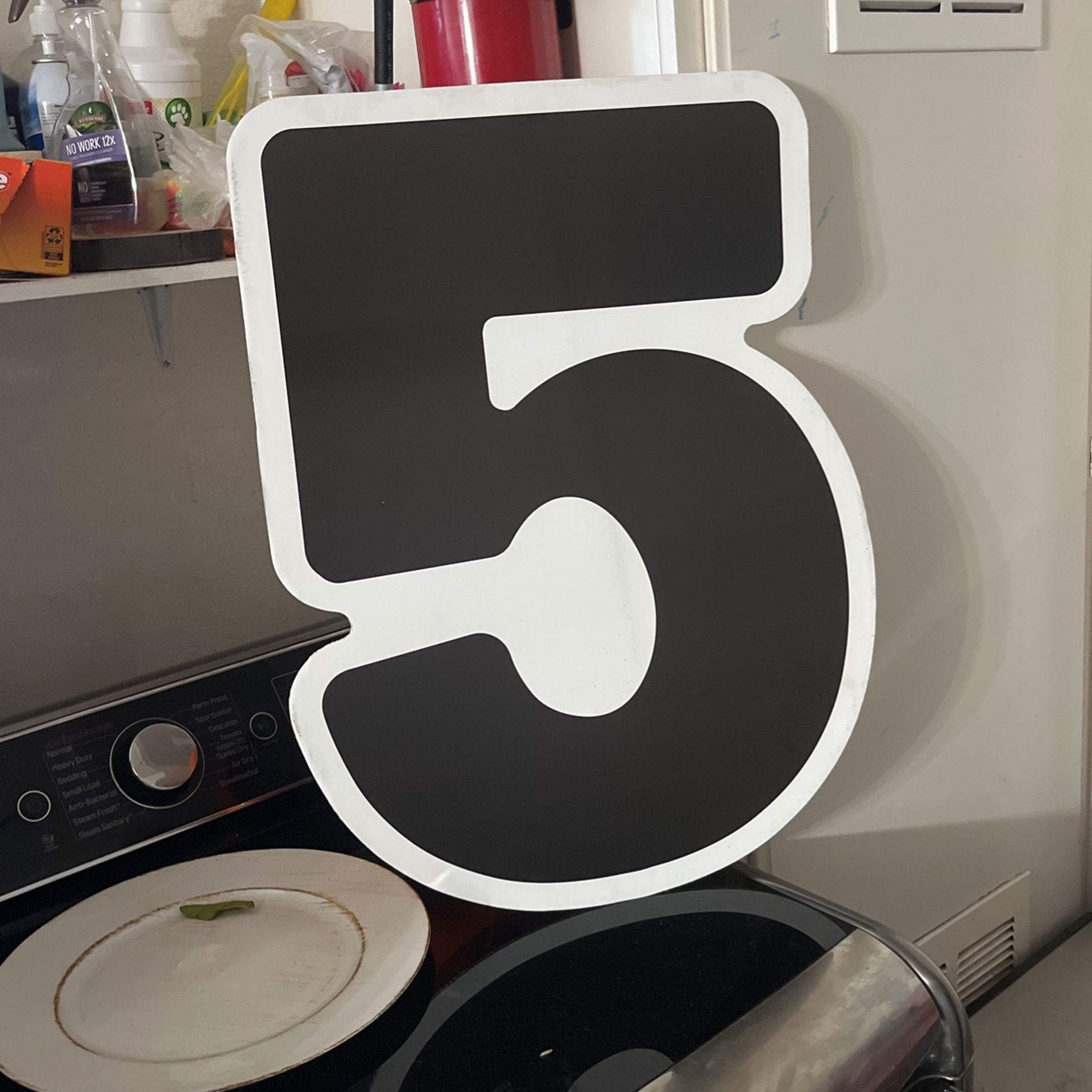 Number 5 Cardboard