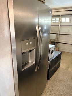 Stainless Steel Side-by-Side Refrigerator with Ice Maker
