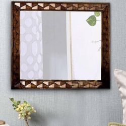 40”Solid wood frame wall mirror, bathroom mirror, dressing table mirror