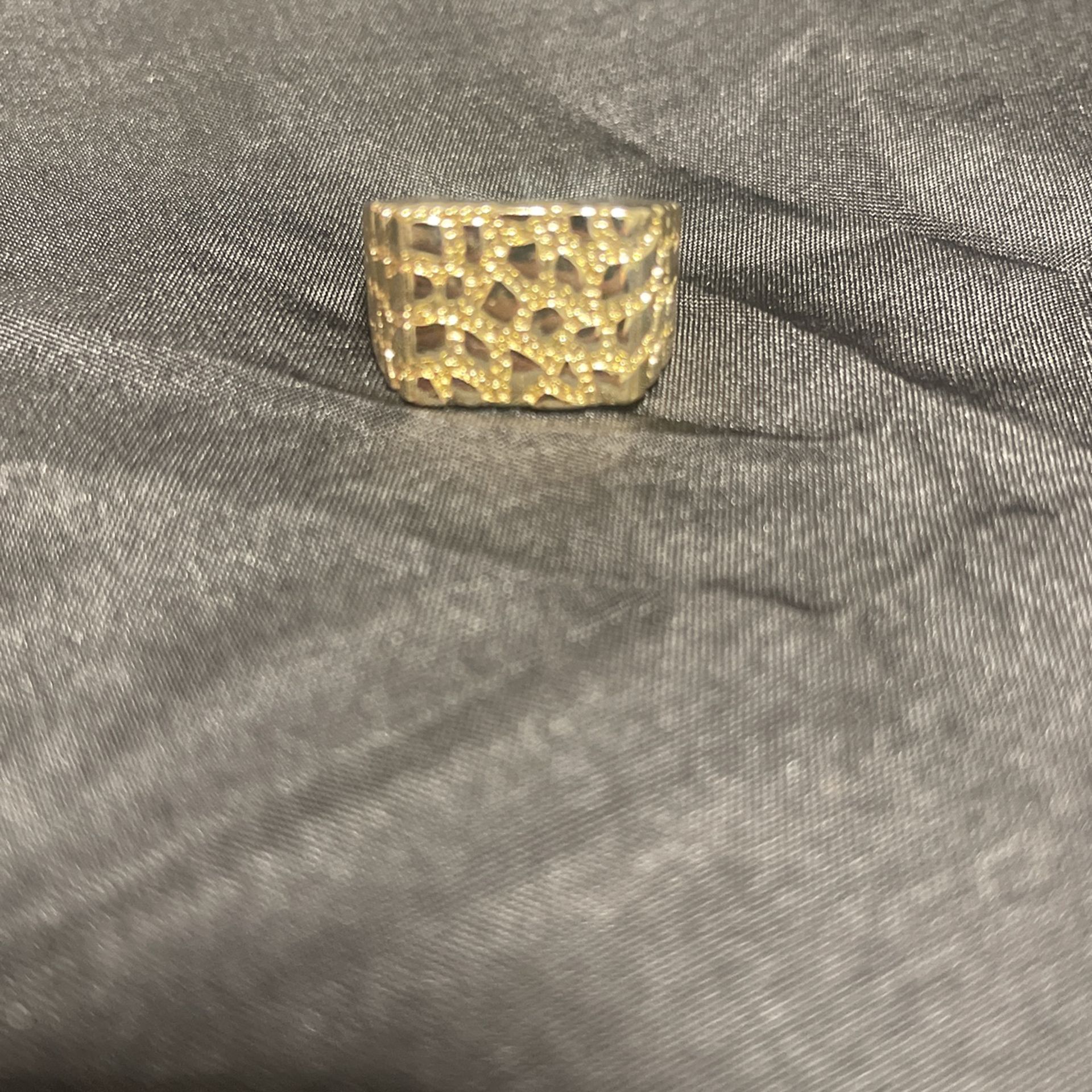 Gold plated nugget ring