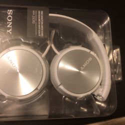 White Sony Headphones 