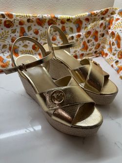 Michael Kors Gold Wedge Sandals
