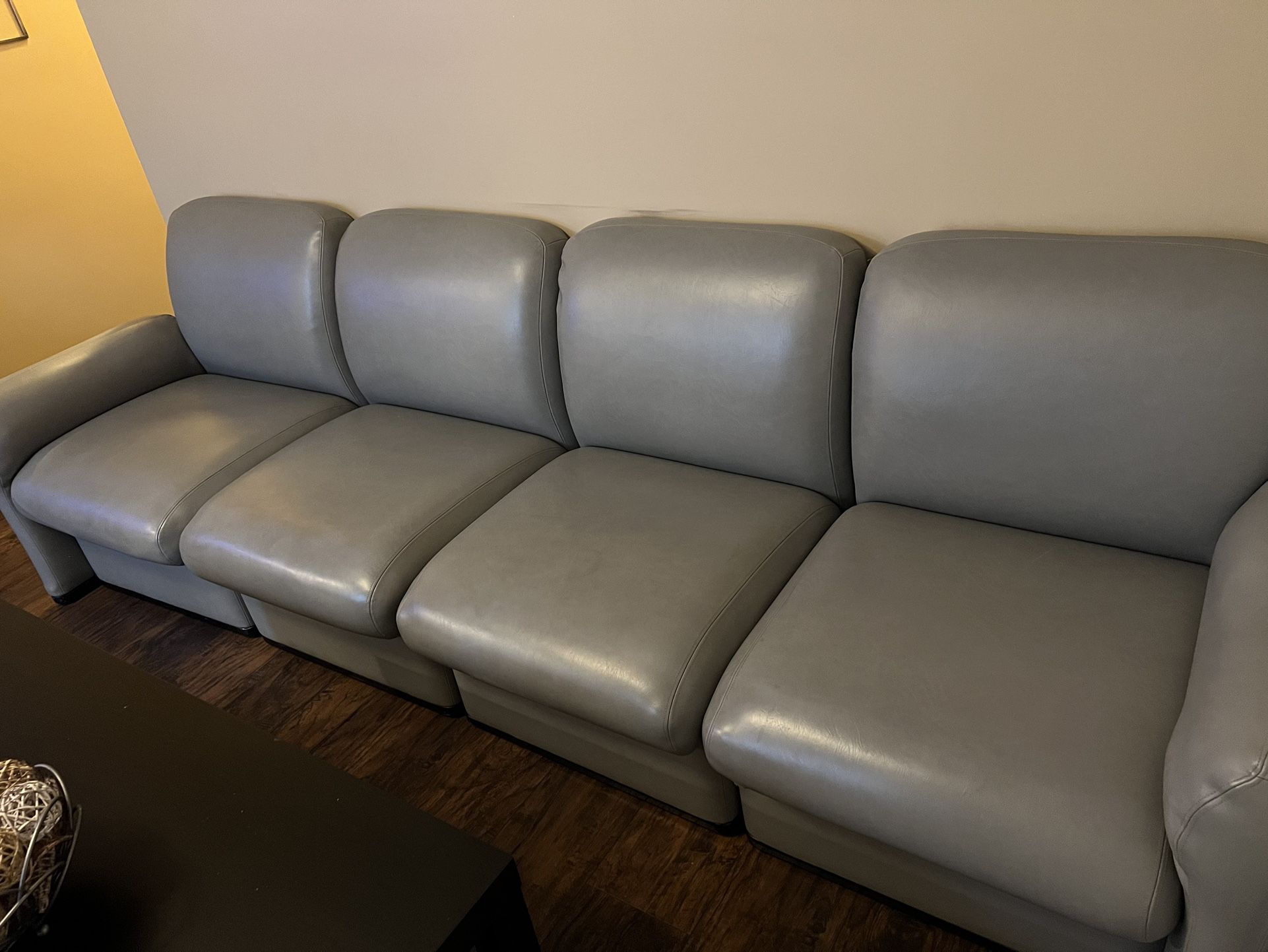 Leather Separating Couch 