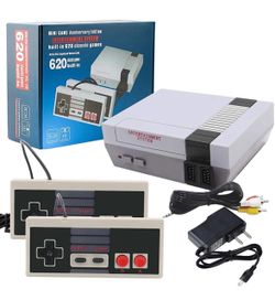 620 Retro Game Console, 8-Bit Classic Mini Video Game Consoles Built-in with 620 Games and 2 Controllers for Christmas Birthday Gifts- and AV Out