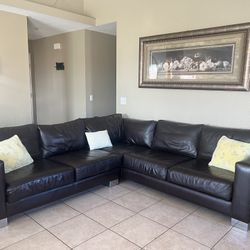 Brown Leather Couches