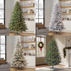 Members Mark 7.5’ Pre-Lit Christmas Trees Brand New In Box Assorted Styles Available Starting at $139.99
