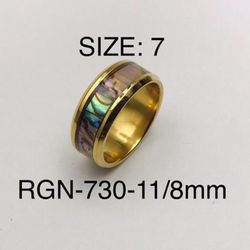 Stainless Steel Ring Band For Men & Women: RGN-730-11/Ring Size-7
