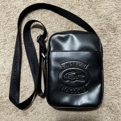 Supreme x Lacoste Black Leather shoulder bag 