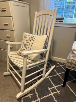 White wooden rocker